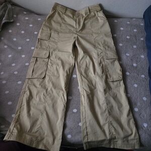 Cotton Candy LA Khaki Cargo Pants|Sinched waist|Size Large|Multiple Pockets